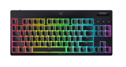 RAZER BLACKWIDOW V4 LOW-PROFILE TENKEYLESS HYPERSPEED - WIRELESS LOW-PROFILE MECHANICAL GAMING KEYBOARD (GREEN CLICKY SWITCH) -