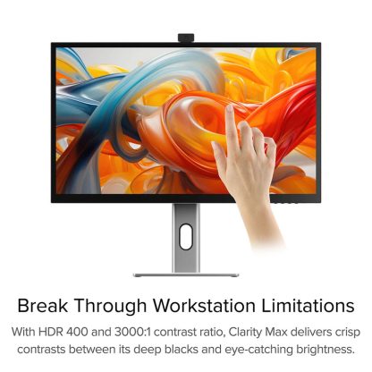 ALOGIC Clarity Pro Touch computer monitor 68.6 cm (27") 3840 x 2160 pixels 4K Ultra HD LCD Touchscreen Black, Silver - Image 8