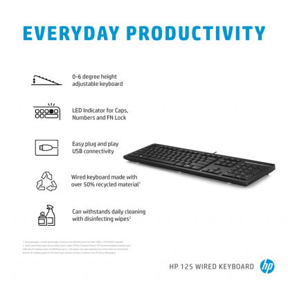 HP 125 Wired Keyboard - Image 7