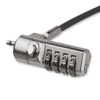StarTech.com 6.6ft (2m) Laptop Cable Lock - 4 Digit Combination Laptop/Desktop Security Cable Lock for K-Slot Devices/Computers