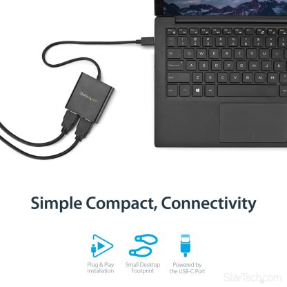 StarTech.com 2-Port Multi Monitor Adapter - USB-C to 2x HDMI Video Splitter - USB Type-C to HDMI MST Hub - Dual 4K 30Hz or 1080p - Image 10