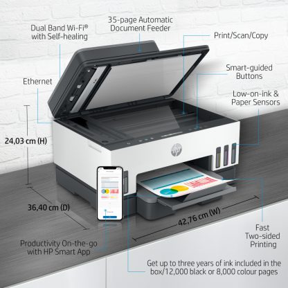 HP Smart Tank 7305 Wireless All-in-One Color Printer, Two-sided printing; Copier, Scanner - Image 14
