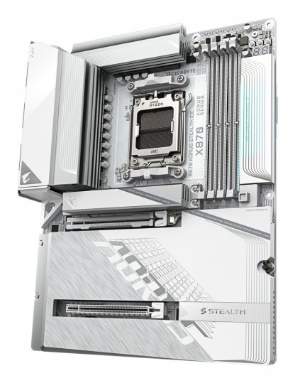 GIGABYTE X870 AORUS STEALTH ICE Motherboard - Supports AMD Ryzen 9000 CPUs, 16+2+2 Phases Digital VRM, up to 8200Hz DDR5 (OC), - Image 5