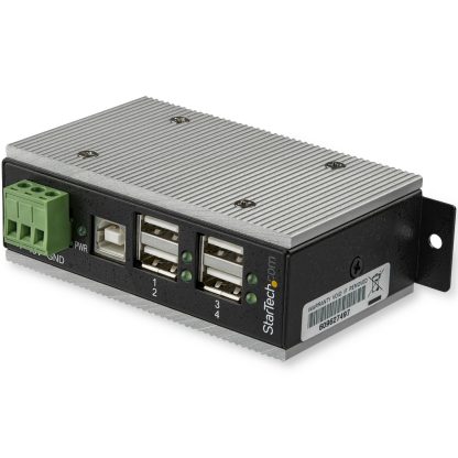StarTech.com 4-Port USB 2.0 Hub - Metal Industrial USB-A Hub with ESD & 350W Surge Protection - Extended Operating Temp -40 to - Image 5