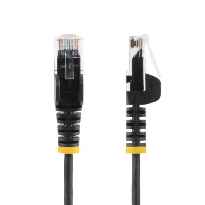 StarTech.com 7m Black Slim CAT6 Ethernet Cable, Snagless, 100W PoE, UTP, LSZH, 28AWG Pure Bare Copper Wire, Slim RJ45 Network Pa - Image 2