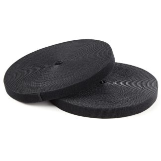 StarTech.com 100ft (30.5m) Hook and Loop Roll, Black, Cut-to-Size Reusable Cable Ties, Bulk Industrial Wire Fastener Tape, Adju
