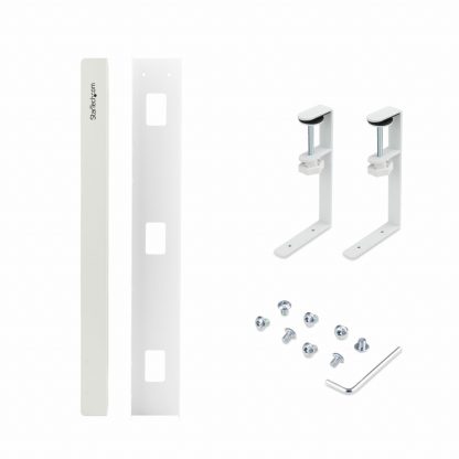 StarTech.com Under Desk Cable Management Tray, Length Adjustable Cable Organizer, Clamp-On Installation, No Drilling Required, P - Image 8