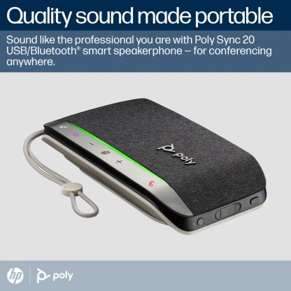 Poly Sync 20+M Speakerphone +USB-A to USB-C Cable +BT700 dongle +Pouch - Image 2
