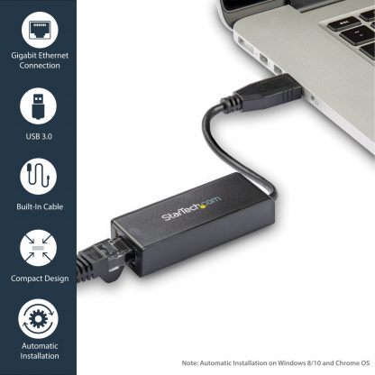 StarTech.com USB 3.0 to Gigabit Ethernet Network Adapter, 10/100/1000 Mbps, USB to RJ45, USB 3.0 to LAN Adapter, USB 3.0 Etherne - Image 7