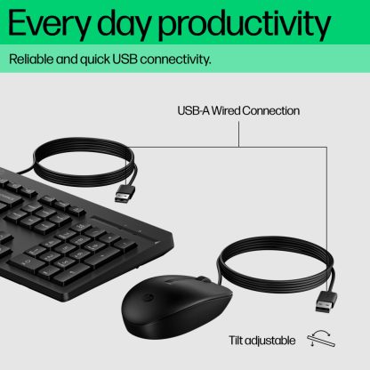 HP 225 Wired Mouse and Keyboard Combo - Image 4