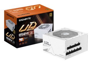 GIGABYTE UD850GM PG5 V2 ICE Power Supply Unit- PCIe Gen 5.1, 80 PLUS Gold, Fully Modular Design, 120mm Fan, ATX 3.1 compatible,