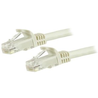 StarTech.com 5m CAT6 Ethernet Cable - White CAT 6 Gigabit Ethernet Wire -650MHz 100W PoE RJ45 UTP Network/Patch Cord Snagless w