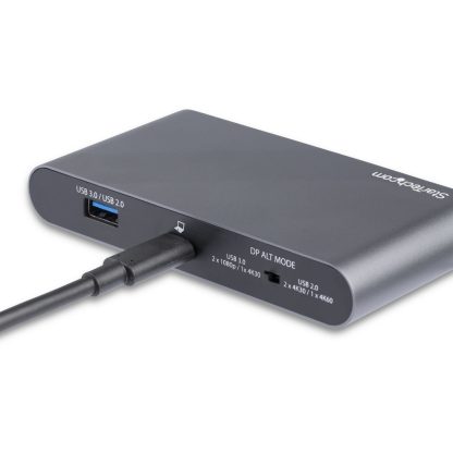 StarTech.com USB C Dock - 4K Dual Monitor DisplayPort - Mini Laptop Docking Station - 100W Power Delivery Passthrough - GbE, 2- - Image 8