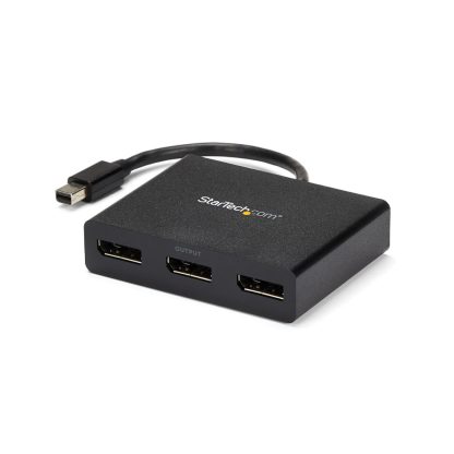 StarTech.com 3-Port Multi Monitor Adapter - Mini DisplayPort to DisplayPort MST Hub, Dual 4K 30Hz & 1x 1080p - Video Splitter f