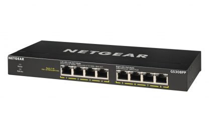 NETGEAR GS308PP-100AJS network switch Unmanaged Gigabit Ethernet (10/100/1000) Power over Ethernet (PoE) Black - Image 4