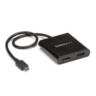 StarTech.com 2-Port Multi Monitor Adapter - USB-C to 2x HDMI Video Splitter - USB Type-C to HDMI MST Hub - Dual 4K 30Hz or 1080p