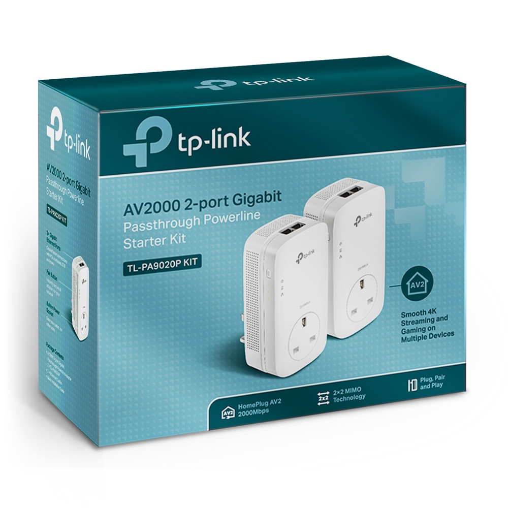 TP-Link AV2000 2-Port Gigabit Passthrough Powerline Starter Kit - Image 6
