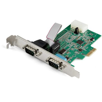 StarTech.com 2-port PCI Express RS232 Serial Adapter Card - PCIe RS232 Serial Host Controller Card - PCIe to Dual Serial DB9 Ca