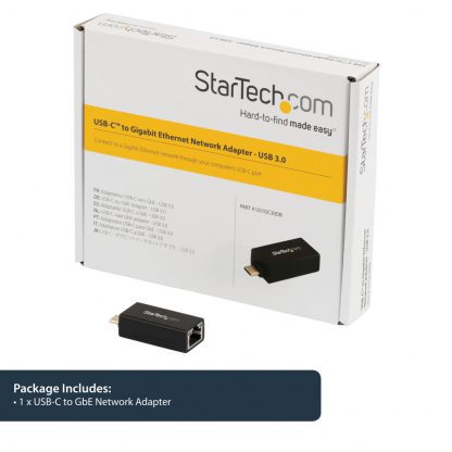 StarTech.com USB C to Gigabit Ethernet Adapter - 1Gbps NIC USB 3.0/USB 3.1 Type C Network Adapter - 1GbE USB-C to RJ45/LAN Port - Image 8