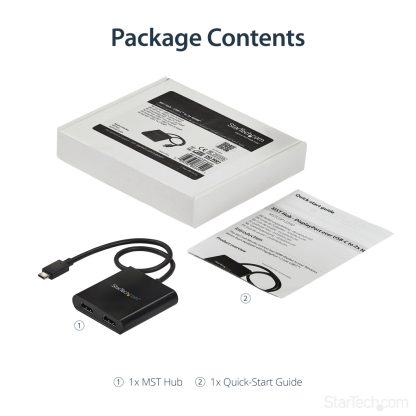 StarTech.com 2-Port Multi Monitor Adapter - USB-C to 2x HDMI Video Splitter - USB Type-C to HDMI MST Hub - Dual 4K 30Hz or 1080p - Image 12