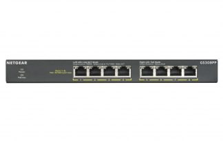 NETGEAR GS308PP-100AJS network switch Unmanaged Gigabit Ethernet (10/100/1000) Power over Ethernet (PoE) Black