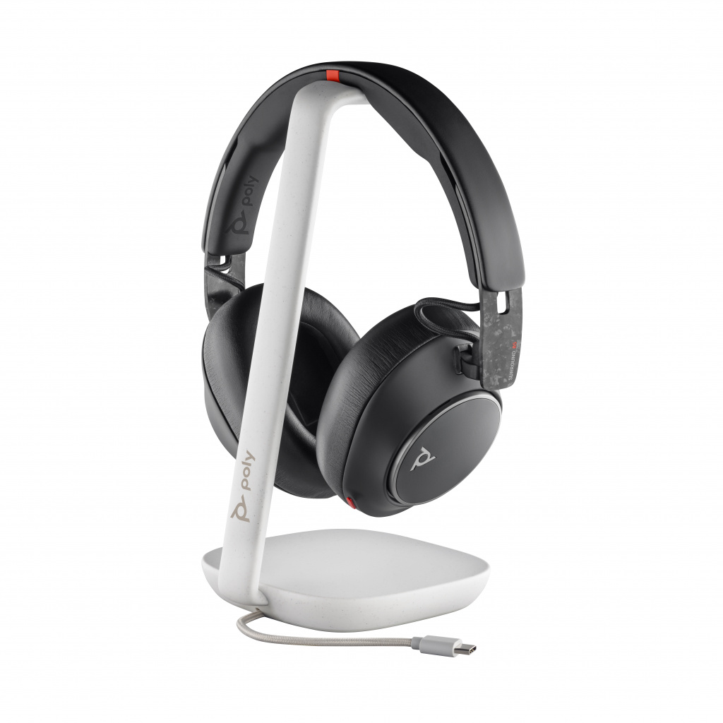 HP Poly Voyager Surround 85 UC USB-C Headset +USB-C/A Adapter +Charging Stand
