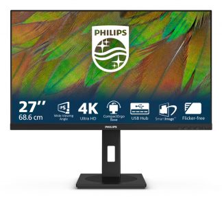 Philips 3000 series 27B1N3800/75 computer monitor 68.6 cm (27") 3840 x 2160 pixels 4K Ultra HD LCD Black