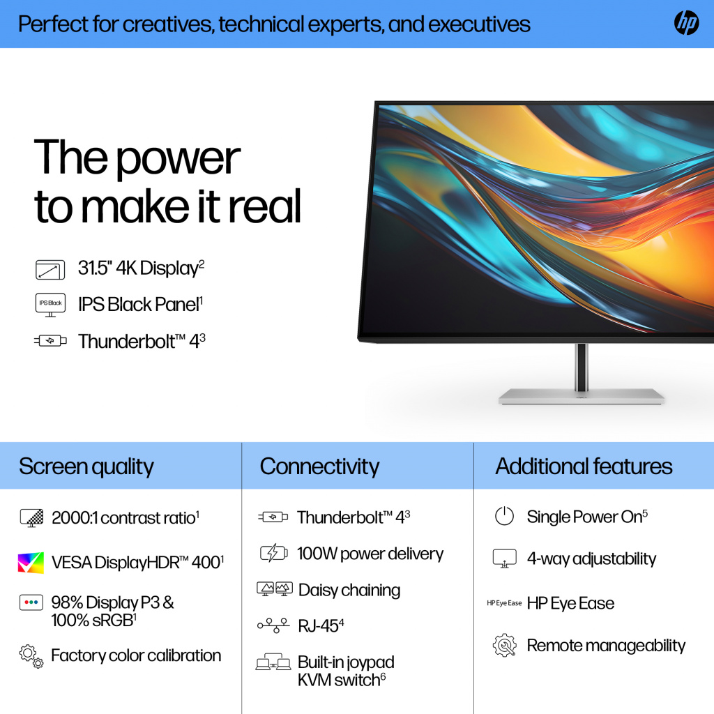 HP Series 7 Pro 31.5 inch 4K Thunderbolt 4 Monitor - 732pk - Image 11