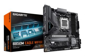 GIGABYTE B850M EAGLE WIFI6E Motherboard - AMD Ryzen 9000 Series CPUs, 8+2+2 Phases Digital VRM, up to 8200MHz DDR5 (OC), 1xPCIe