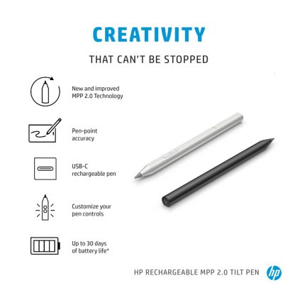 HP Rechargeable MPP 2.0 Tilt Pen (Black) - Image 6