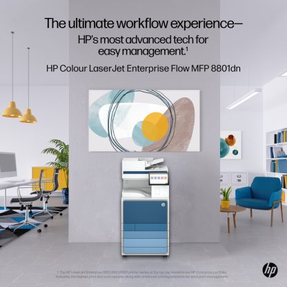 HP LaserJet Enterprise 8801dn Multifunction Color Printer, Only Ethernet; Duplex; Copier, Scanner - Image 6