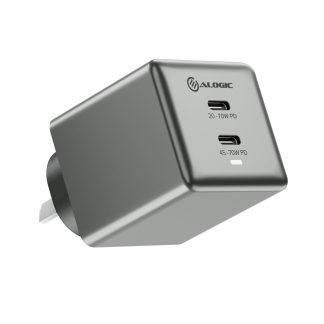 ALOGIC Rapid Power 70W Cube GaN Charger - Dual USB-C