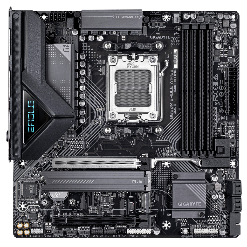 GIGABYTE B850M EAGLE WIFI6E Motherboard - AMD Ryzen 9000 Series CPUs, 8+2+2 Phases Digital VRM, up to 8200MHz DDR5 (OC), 1xPCIe - Image 2