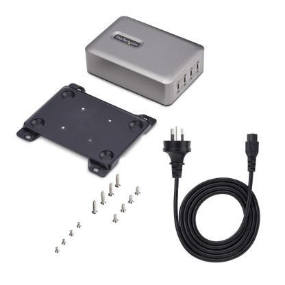 StarTech.com 4-Port Multi-Device USB-C Charger, 240W Total, Single Port 140W EPR, PD 3.1, Screw Locking Ports, Boardrooms, Brack - Image 11