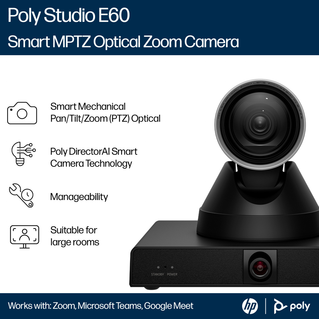 Poly Studio E60 Smart Camera 4K MPTZ with 12x Optical Zoom - Image 7