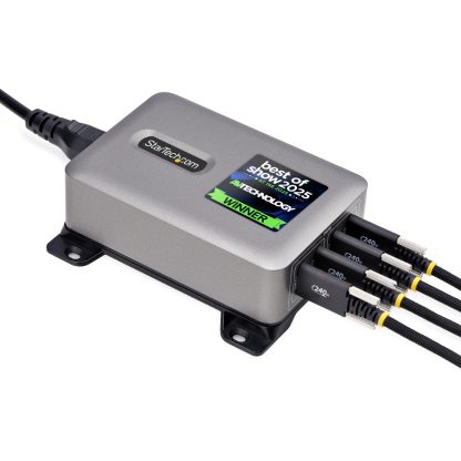 StarTech.com 4-Port Multi-Device USB-C Charger, 240W Total, Single Port 140W EPR, PD 3.1, Screw Locking Ports, Boardrooms, Brack - Image 24