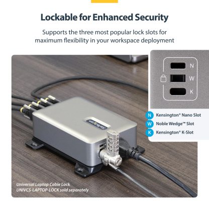 StarTech.com 4-Port Multi-Device USB-C Charger, 240W Total, Single Port 140W EPR, PD 3.1, Screw Locking Ports, Boardrooms, Brack - Image 14