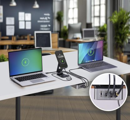 StarTech.com 4-Port Multi-Device USB-C Charger, 240W Total, Single Port 140W EPR, PD 3.1, Screw Locking Ports, Boardrooms, Brack - Image 10