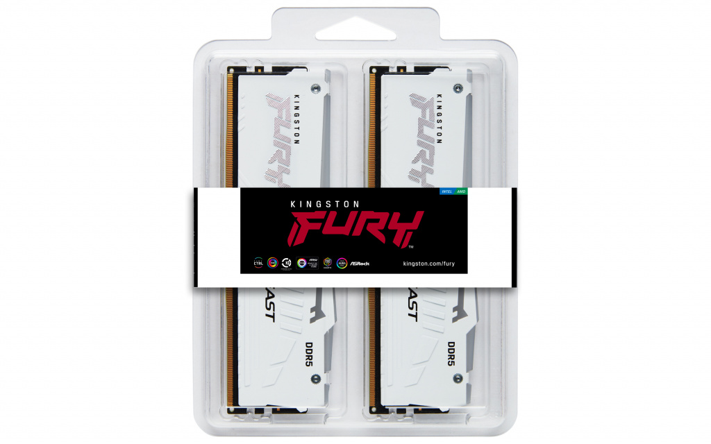 Kingston Technology FURY Beast 32GB 6000MT/s DDR5 CL30 DIMM (Kit of 2) White RGB EXPO - Image 5