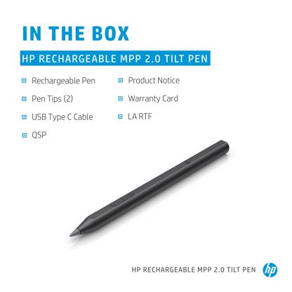 HP Rechargeable MPP 2.0 Tilt Pen (Black) - Image 4