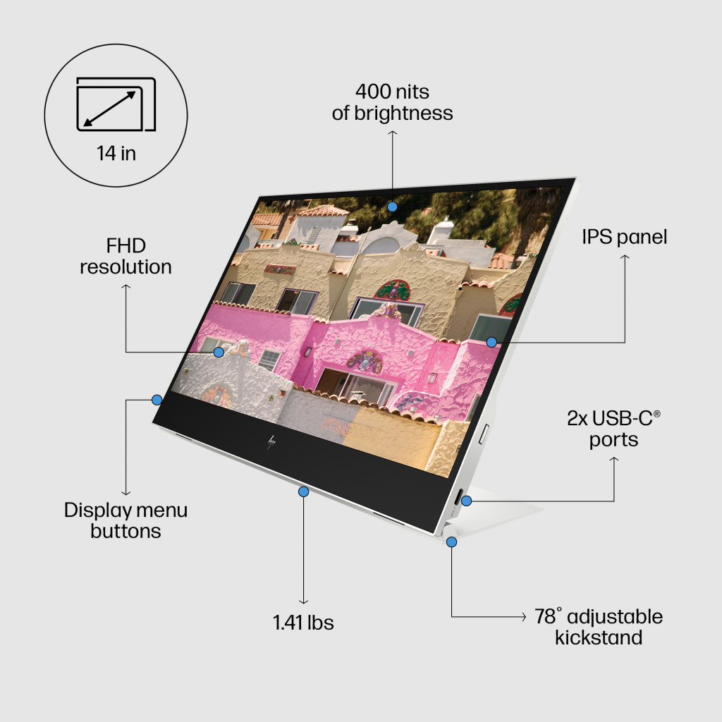 HP E-Series E14 G4 Portable Monitor - Image 18