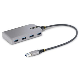 StarTech.com 4-Port USB Hub - USB 3.0 5Gbps, Bus Powered, USB-A to 4x USB-A Hub w/ Optional Auxiliary Power Input - Portable De