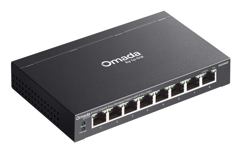 TP-Link Omada ES208GP network switch Managed L2 Gigabit Ethernet (10/100/1000) Power over Ethernet (PoE) DIN rail Black - Image 4