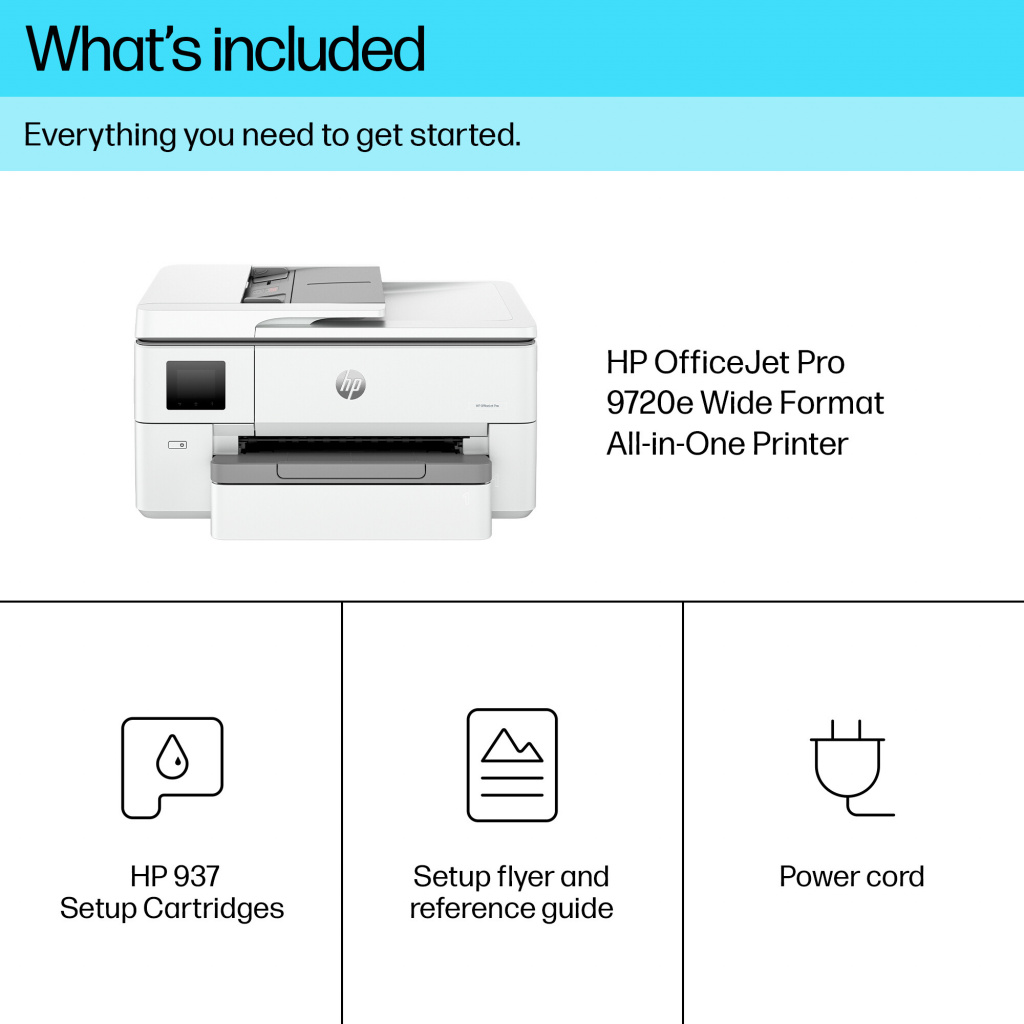 HP OfficeJet Pro 9720e Wireless All-in-One Color Printer, Two-sided printing; Copier, Scanner - Image 6