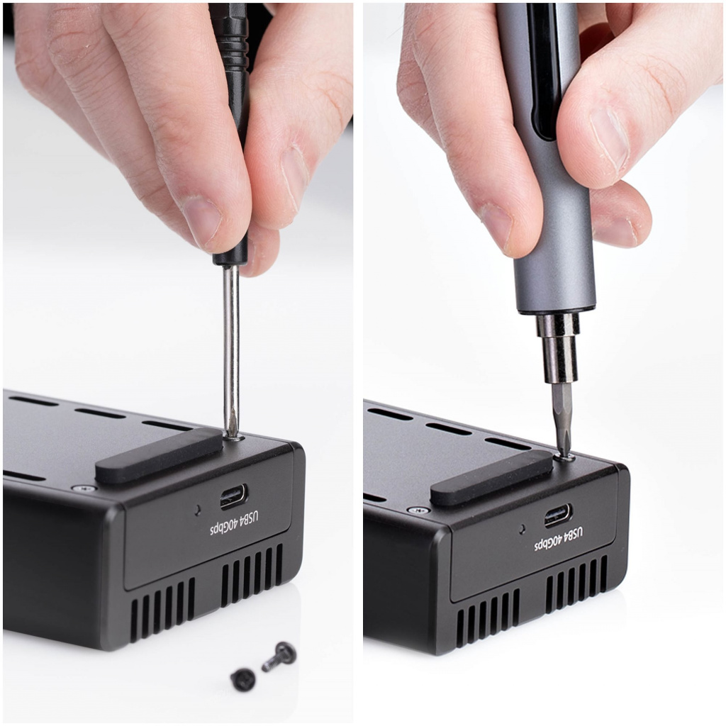 StarTech.com USB4 M.2 NVMe Enclosure, 40Gbps, External USB-C/Thunderbolt NVMe SSD Enclosure, Aluminum Heatsink Case, B+M/M-Key - Image 5