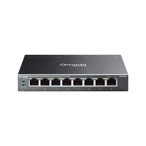 TP-Link Omada ES208GP network switch Managed L2 Gigabit Ethernet (10/100/1000) Power over Ethernet (PoE) DIN rail Black - Image 6