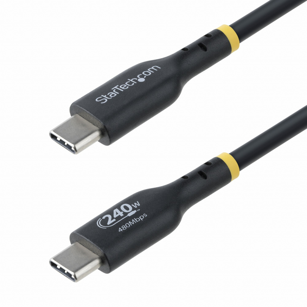 StarTech.com 4m USB-C Charging Cable, USB-IF Certified USB C Cable, 240W PD EPR, USB 2.0 Type-C Laptop Charger Cord, USB-C Data