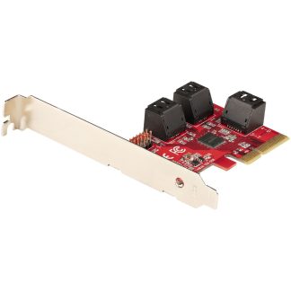 StarTech.com SATA PCIe Card - 6 Port PCIe SATA Expansion Card - 6Gbps - Low/Full Profile - Stacked SATA Connectors - ASM1166 No