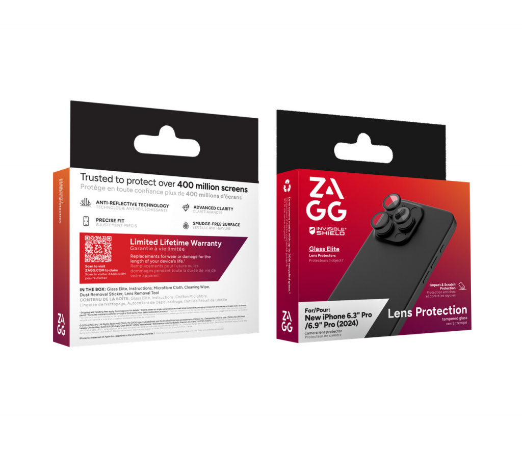 ZAGG InvisibleShield Premium GL (CameraRings)Apple iPhone 16 Pro & Pro Max INTL - Image 4