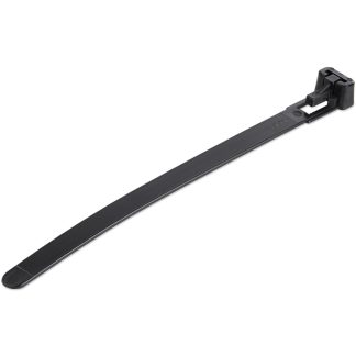 StarTech.com 5"(12cm) Reusable Cable Ties - 1/4"(7mm) wide, 1-1/8"(30mm) Bundle Dia. 50lb(22kg) Tensile Strength, Releasable Ny